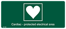 Cardiac Protected Electrical Area sign